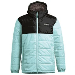 Airblaster Mens Puffin Full Zip Jacket-Aqua Black-XXS