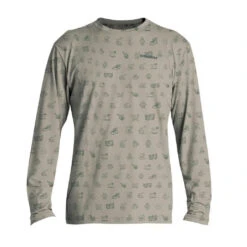 Airblaster Mens Merino Everyday Long Sleeve T-Shirt-Chinchilla Camp-L