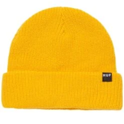HUF Mens Essentials Usual Beanie-Gold-OS