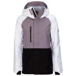 686 Womens Gore-Tex Willow Insl Jacket-White Clrblk-L